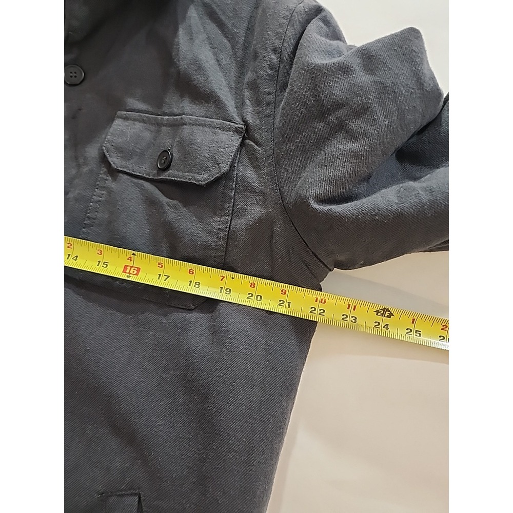 American Rag Men's Button-Up Gray‎ Hooded Jacket Size Large Pockets Long Sleeve - Picture 7 of 8